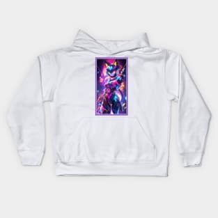 Anime Sci-Fi Cat Girl | Quality Anime Girl Artwork | Manga Girl Anime Art Kids Hoodie